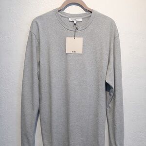 Tibi Light Gray Long Sleeve Tee